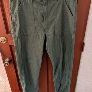 Stan Ray Made In USA Cotton Sateen Olive Green Fatigue 40/32